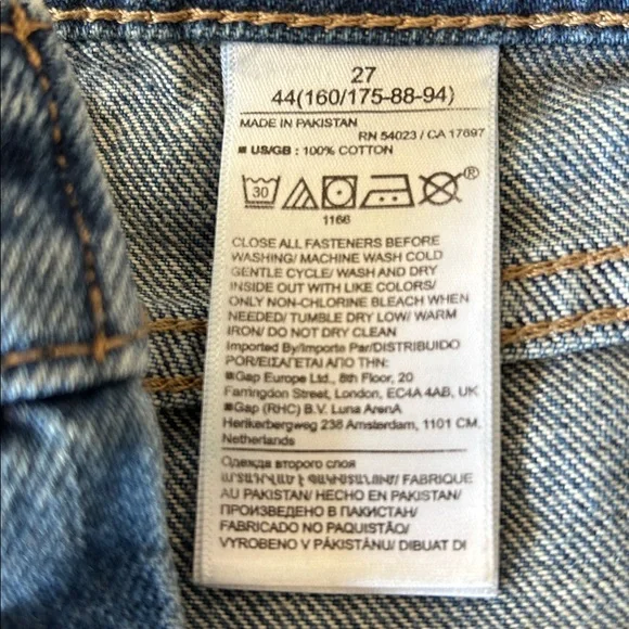 Banana Republic Women’s Mid-Rise Stovepipe Button Fly Jeans Size 27 - Picture 12 of 13